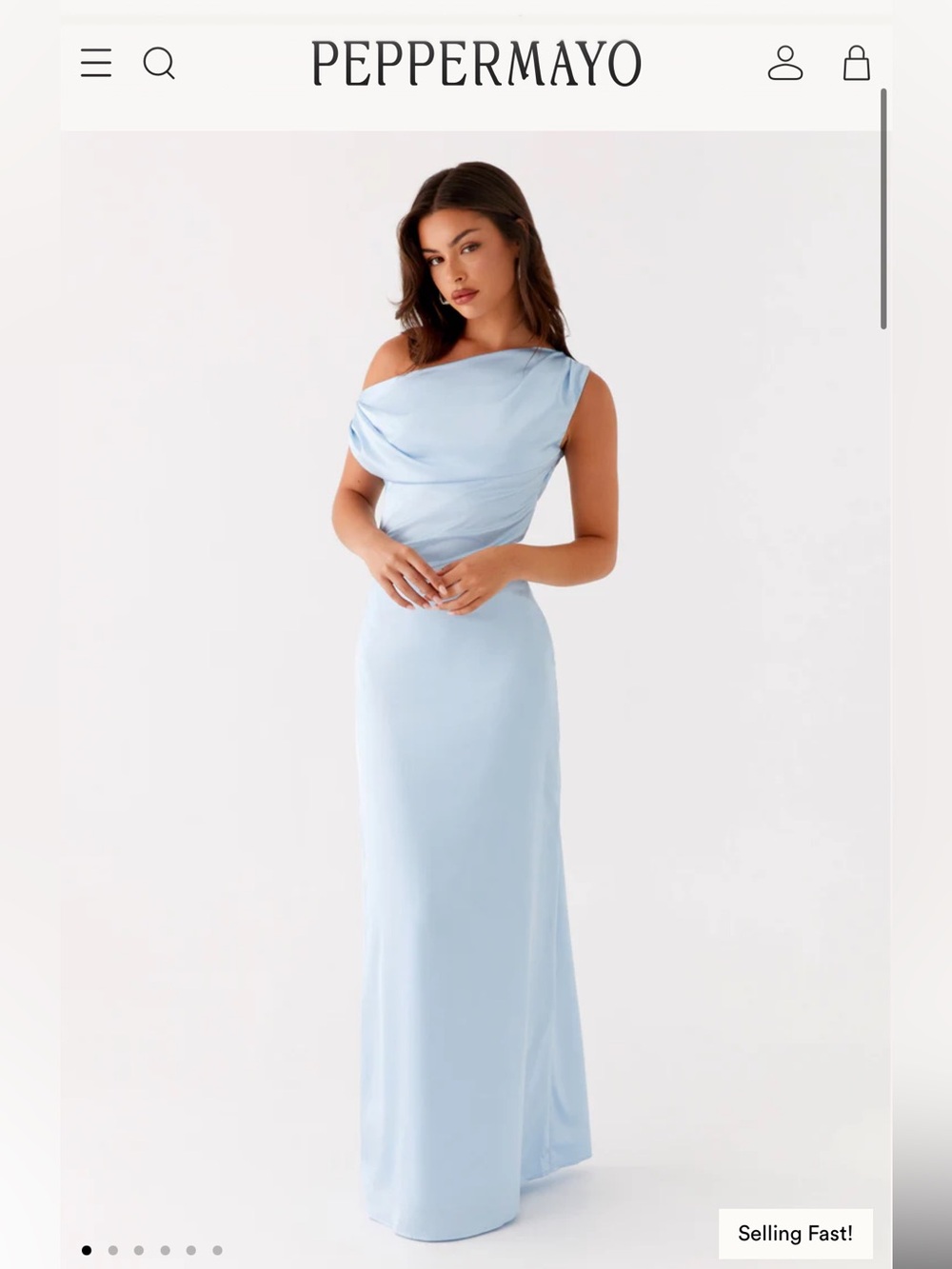 Peppermayo Light Blue Satin Dress